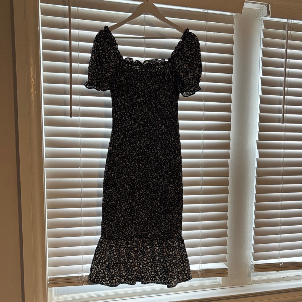 Floral Black Dress